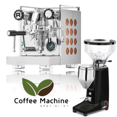 Rocket Appartamento & Quamar Q50 PUSH Doserless Grinder Package